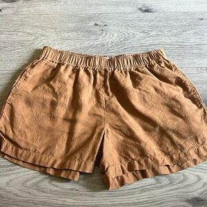 MATE the Label High Waist Shorts in Brown